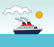 ship moving out to sea