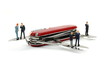 business people on penknife