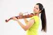 Glamorous girl with the violin