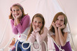 Portrait of three cute girls.