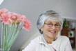 Portrait of a mature woman smiling.