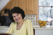 Portrait of a smiling woman smiling.