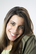 Portrait of young woman smiling.