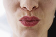 Woman pouting.