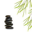 Spa Stones and Bamboo Leaf Grass