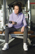 senior woman weightlifting with dumbbell