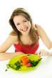 happy woman keeping a diet happy woman keeping a diet