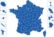 Départements Français avec les DOM et TOM