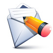 Courrier et crayon