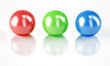 Set of balls isolated on white: RGB colors