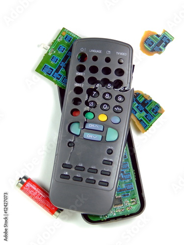 Photo: Smashed TV Remote Smashed TV Remote