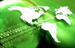 Map monde verte