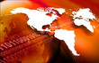 Map monde orange
