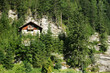Typical alpine wooden house