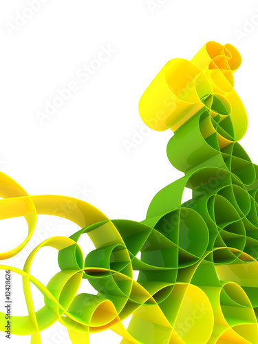 pictures of 3d shapes. abstract green 3d shapes