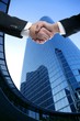 Businessman partners shaking hands with suit Businessman partners shaking hands with suit