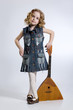 Little Blonde Girl With Balallaika
