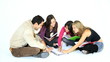 Group of students on the floor