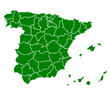 map of Spain green ecology  vector