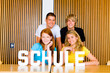 Young studentgroup studying in classroom