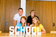 Group of young students