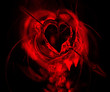 Bleeding heart hit by an arrow Bleeding heart hit by an arrow