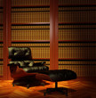 armchair in library