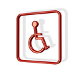 3D-Symbol - Rollstuhl - Gehbehindert