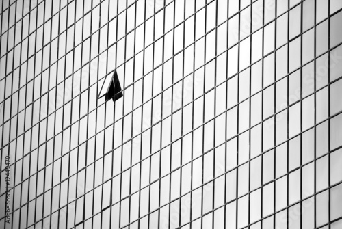 Photo: skyscraper in center of Telaviv, one open window skyscraper in center of Telaviv, one open window