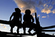 Silhouetted Cowboys Silhouetted Cowboys