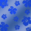 Flowers blue - Perforated plate - Stainless Steel