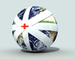 earth globe bandaged
