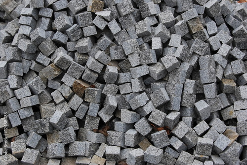 Photo: stone block paving stone block paving
