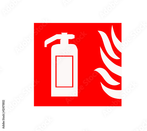 Illustration: fire extinguisher position sign fire extinguisher position sign