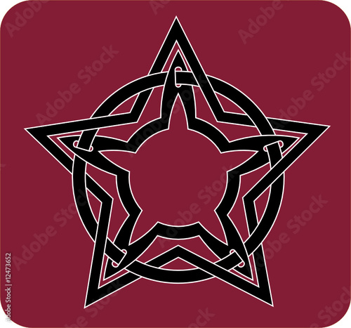 Zoom Not Available : Vector images are scalable to any size. pentacle - t-shirt, tattoo design
