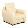 Bright leather armchair