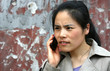 nervous and upset woman on cell phone