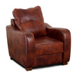 Brown leather armchair