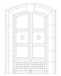 Illustration: elevation of an ancient front door elevation of an ancient front door
