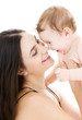 baby boy in mother hands