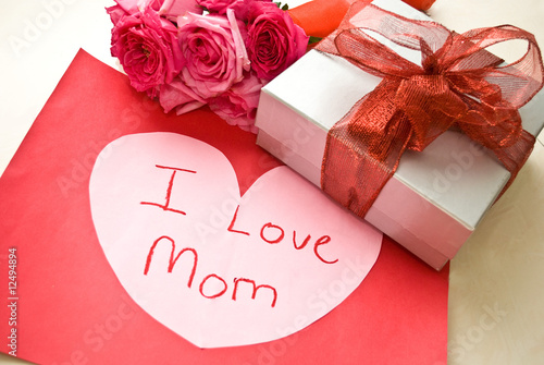 Photo: I love mum message with gifts I love mum message with gifts
