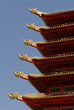 Fragment of a decor of a Buddhist temple. Kalmykia