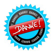 danke plakette türkis