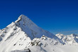 Mountains over blue sky