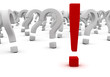 questions and exclamation sign