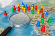 Figures and the magnifying glass