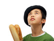 vive la france,  child carrying baguette