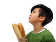 vive la france,  child carrying baguette