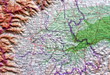 Carta geografica del Piemonte