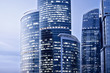New skyscrapers at evening New skyscrapers at evening
